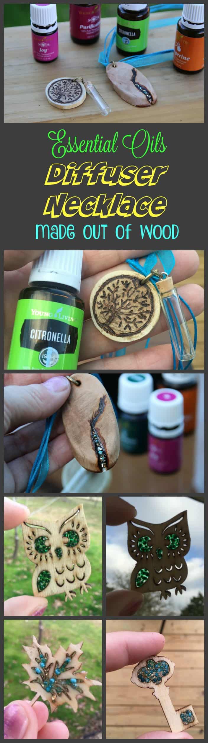 DIY Essential Oils Diffuser Necklace Made out of Wood