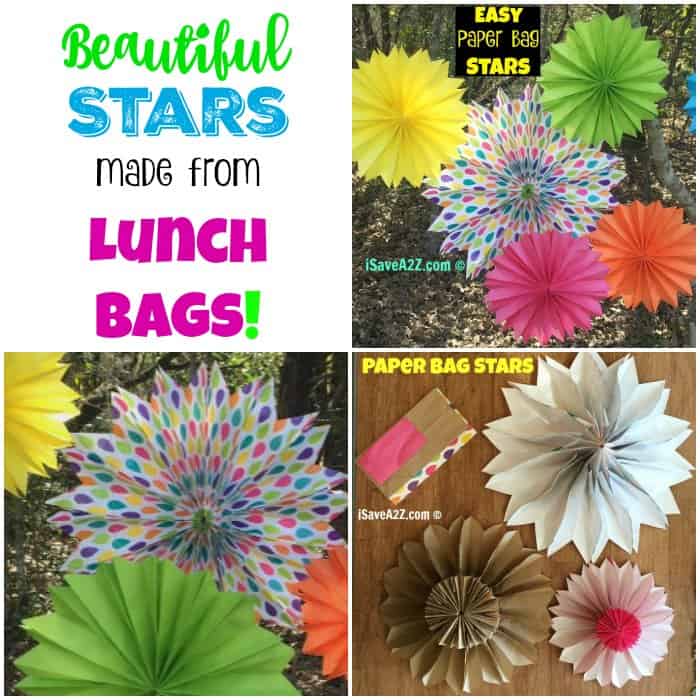 Easy Paper Bag Stars