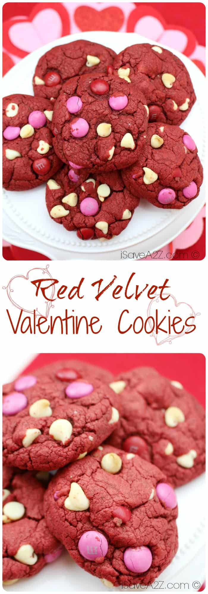 Easy Red Velvet Valentine Cookies