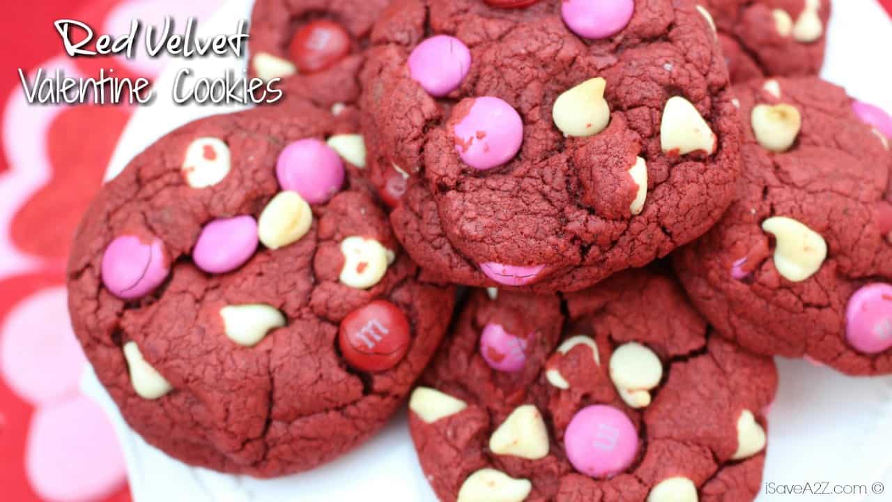 Easy Red Velvet Valentine Cookies