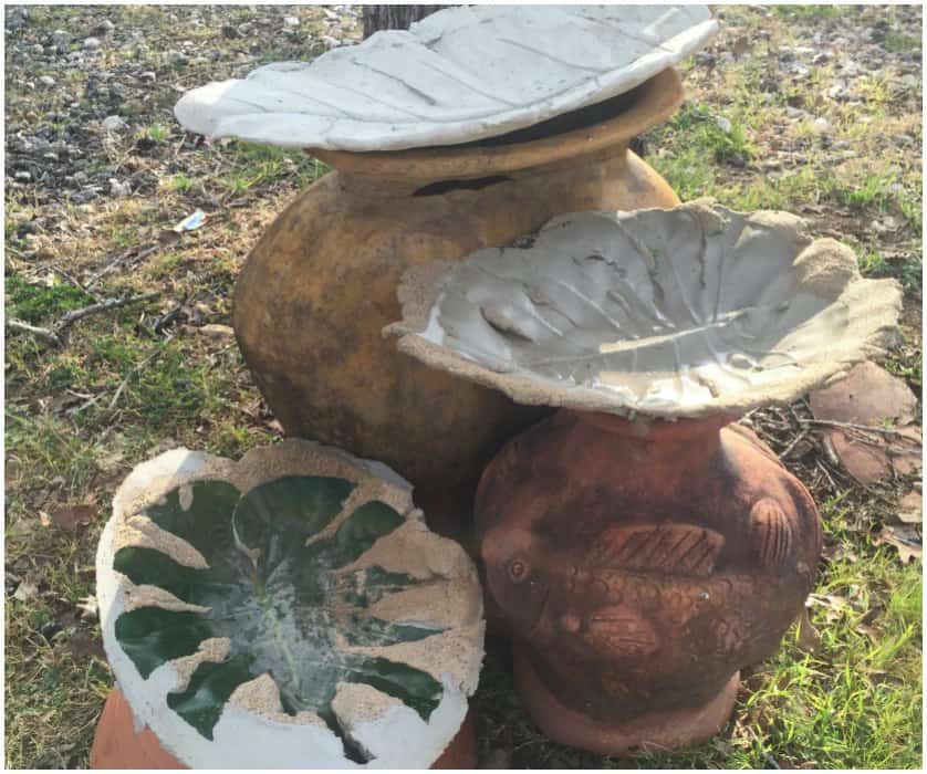 DIY Concrete Leaf Garden Bowls