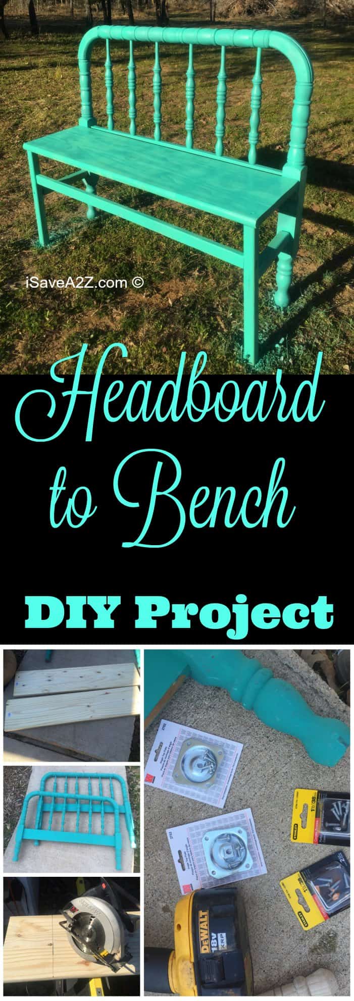 Repurposed Headboard Into an Outdoor Bench