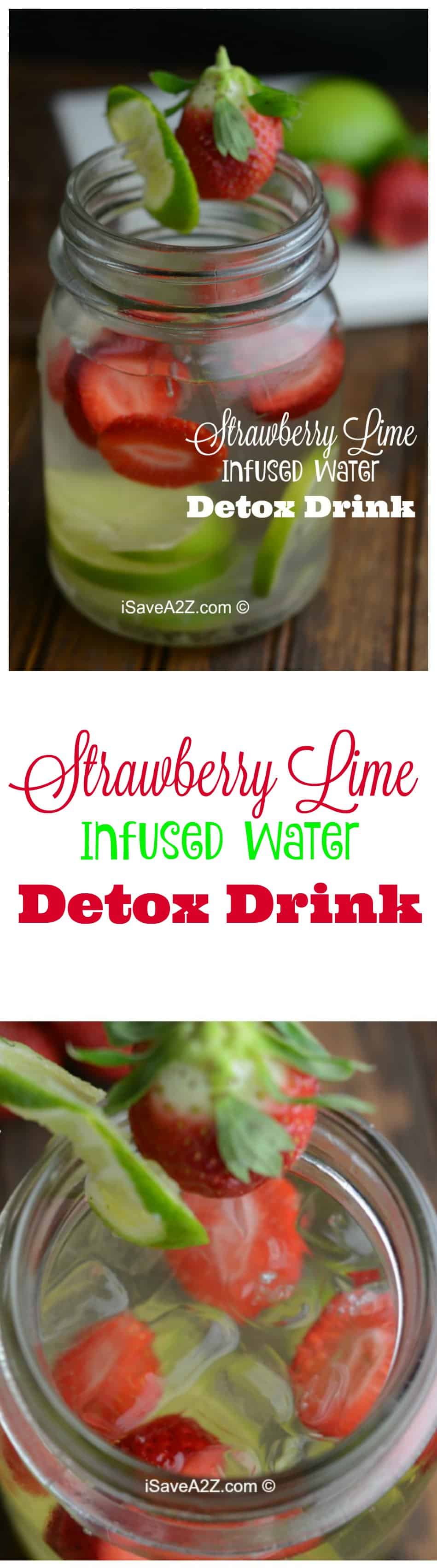 Strawberry Lime Infused Water Detox Drink