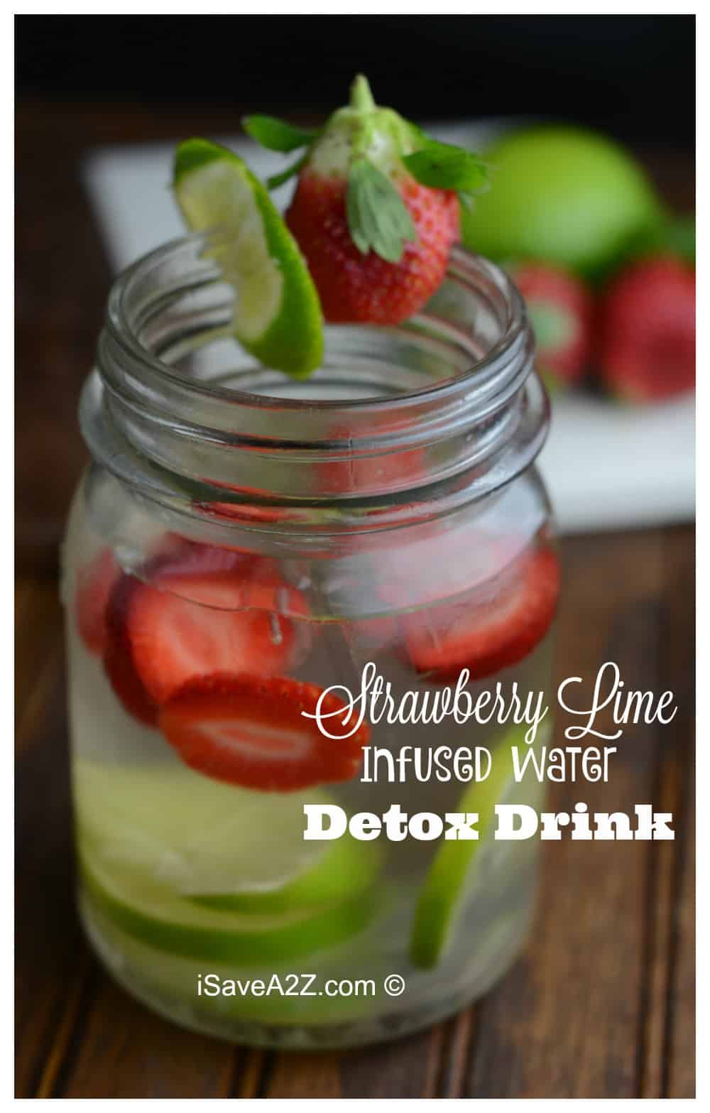 Strawberry Lime Infused Water Detox Drink