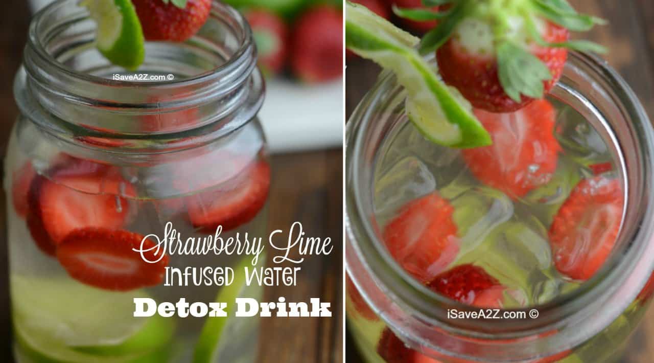 Strawberry Lime Infused Water Detox Drink