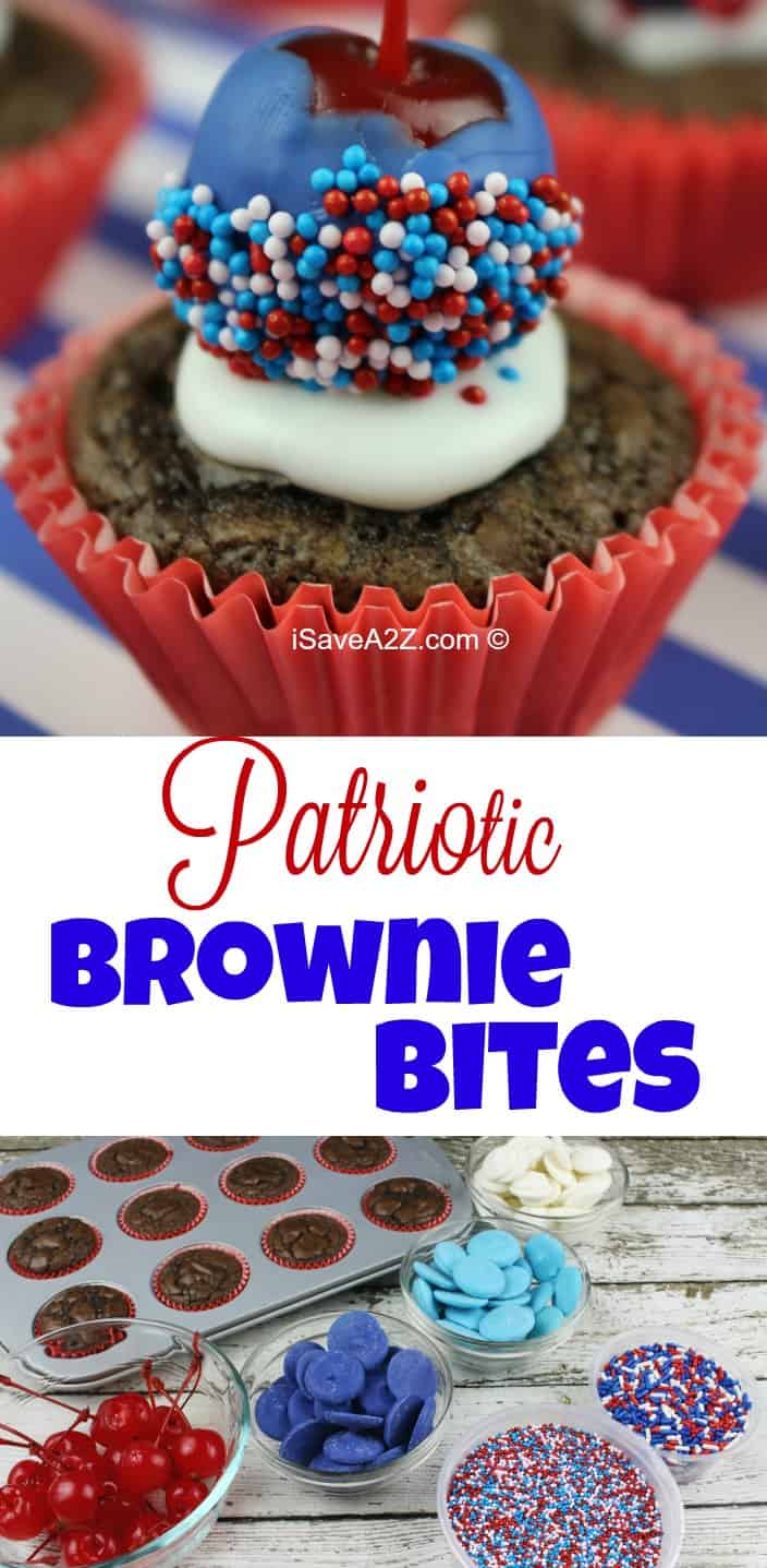 Patriotic Brownie Bites