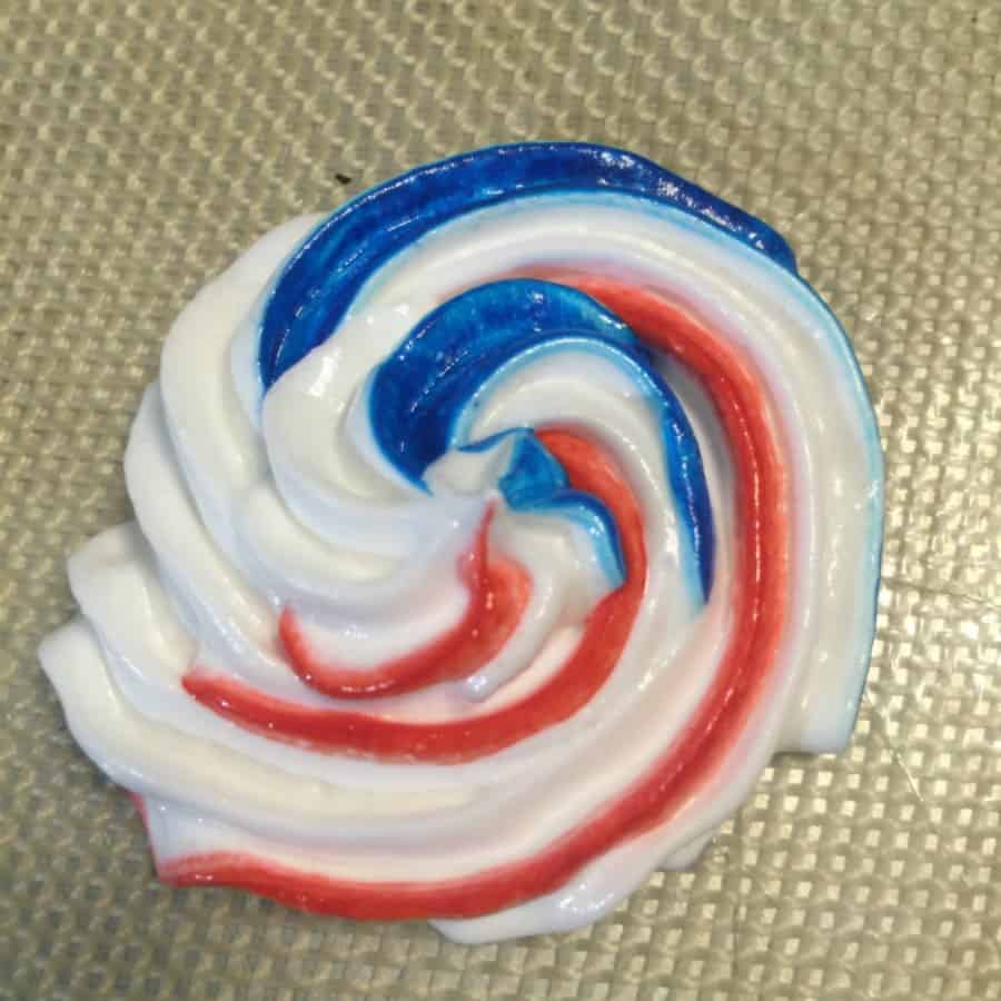 Red White and Blue Meringue Cookie