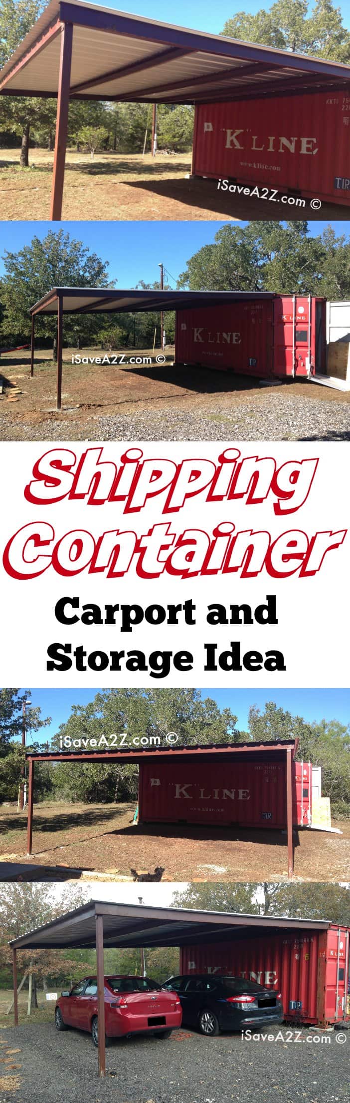 Shipping Container Carport and Storage Idea