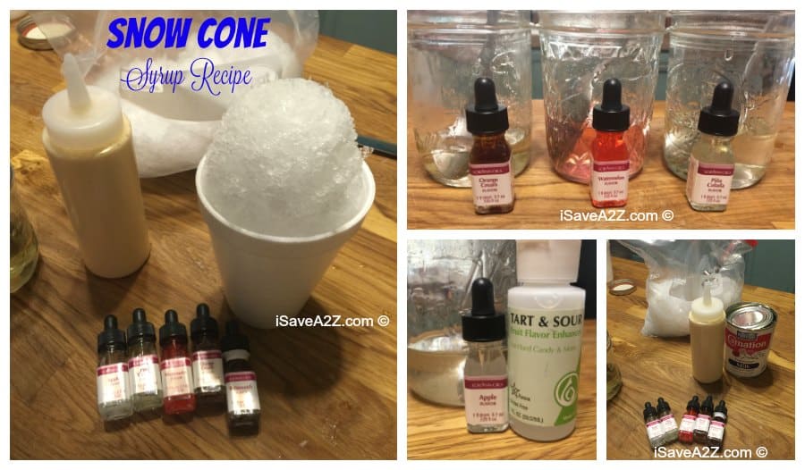 Homemade Snow Cone Syrup Recipe