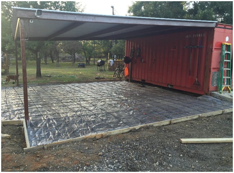 Shipping Container Carport and Storage Idea