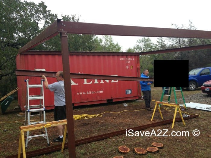 Shipping Container Carport and Storage Idea