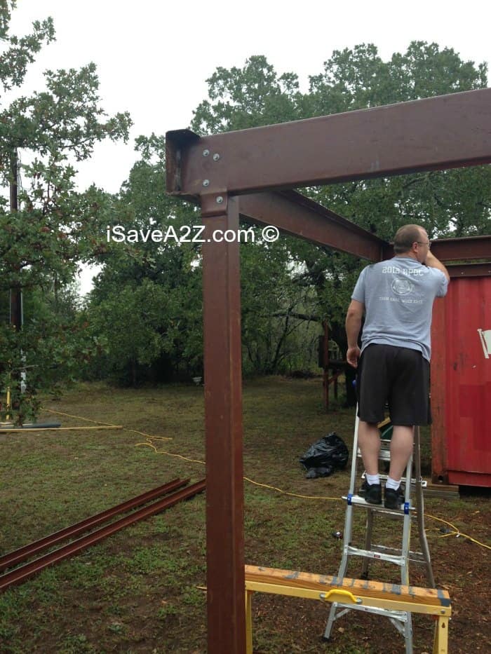 Shipping Container Carport and Storage Idea