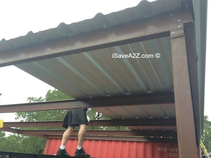 Shipping Container Carport and Storage Idea