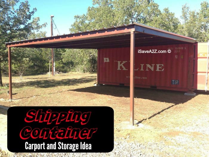 shipping container carport and storage idea - isavea2z.com