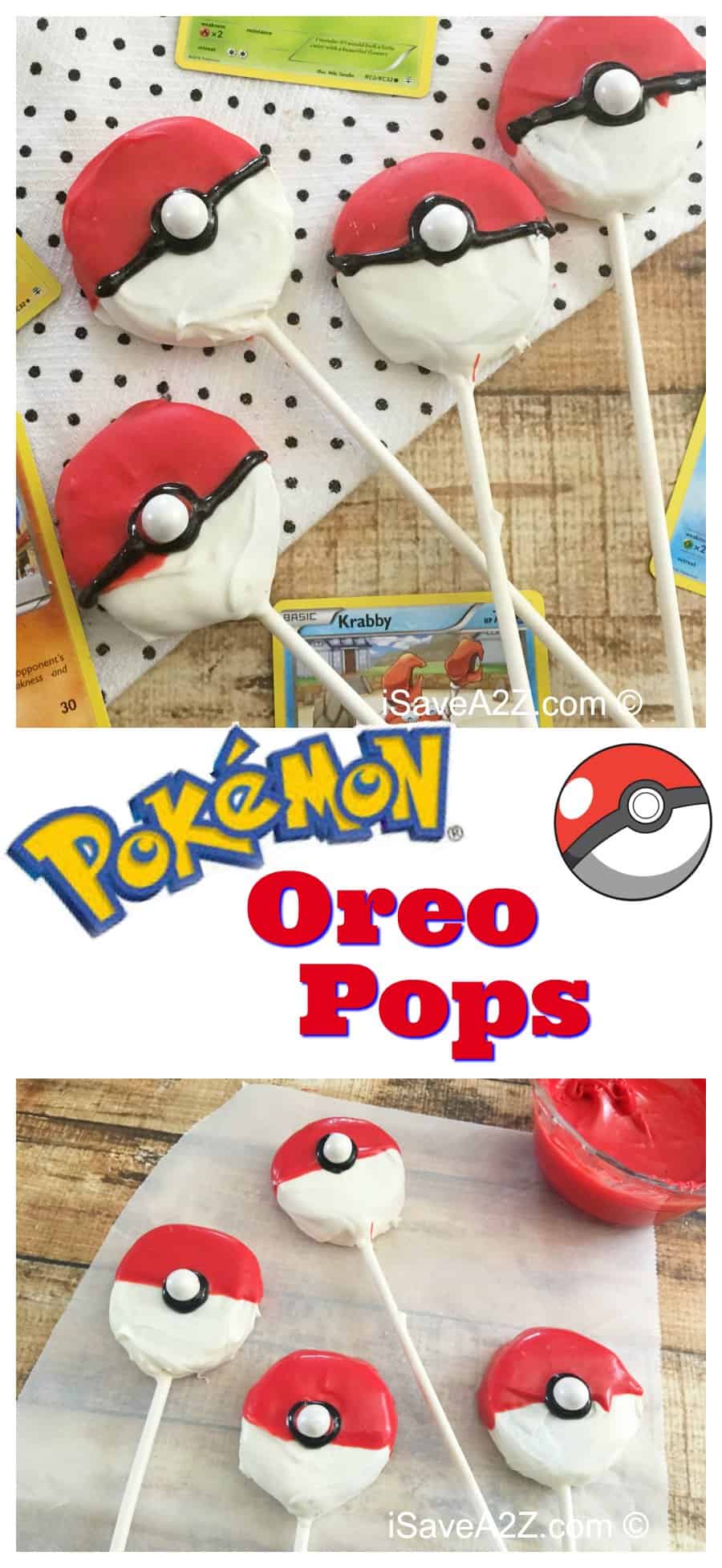 Easy Pokeball Oreo Pops recipe