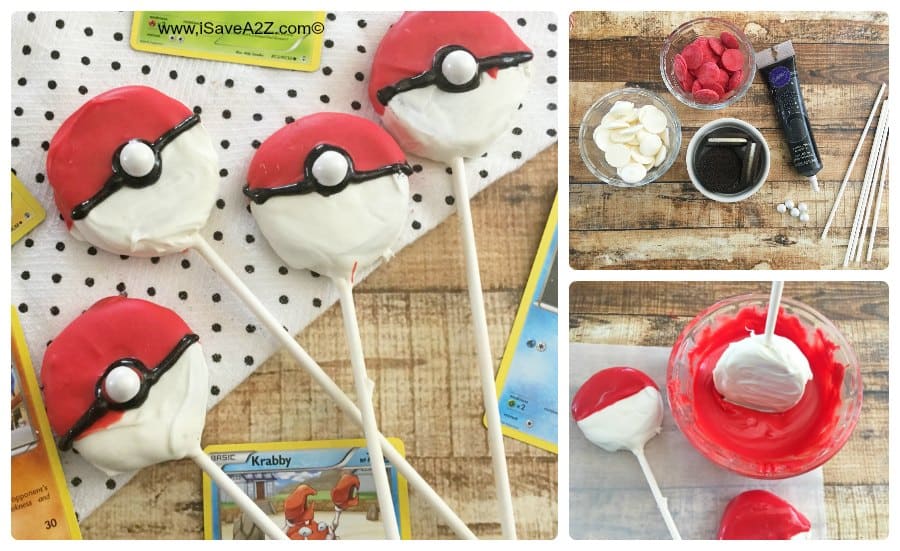 Easy Pokeball Oreo Pops recipe