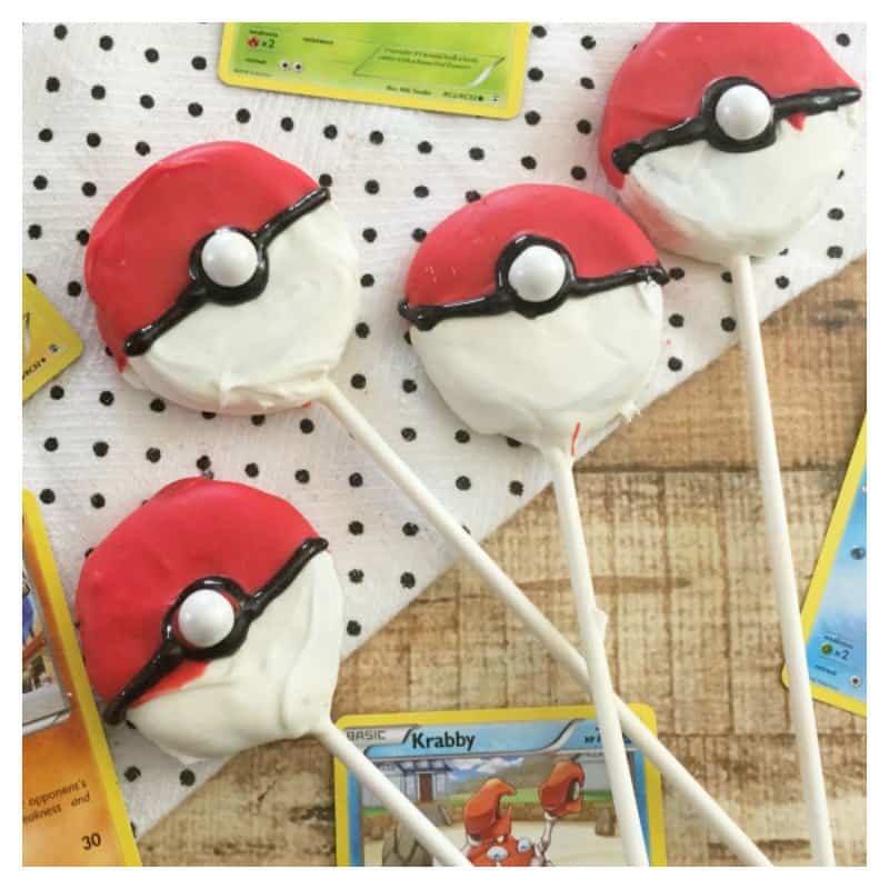 Easy Pokeball Oreo Pops recipe