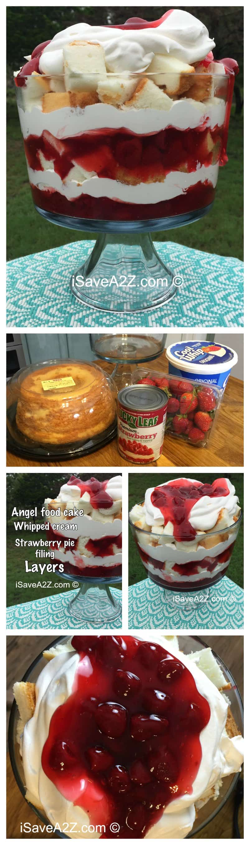 No Bake Strawberry Angel Food Cake