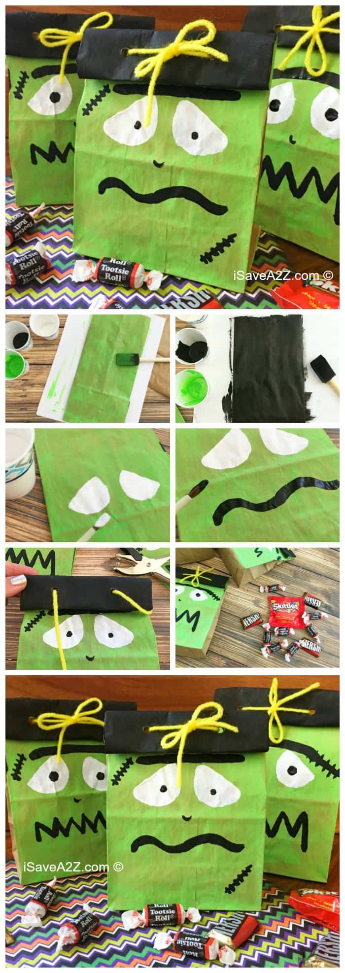 Frankenstein Halloween Treat Bags