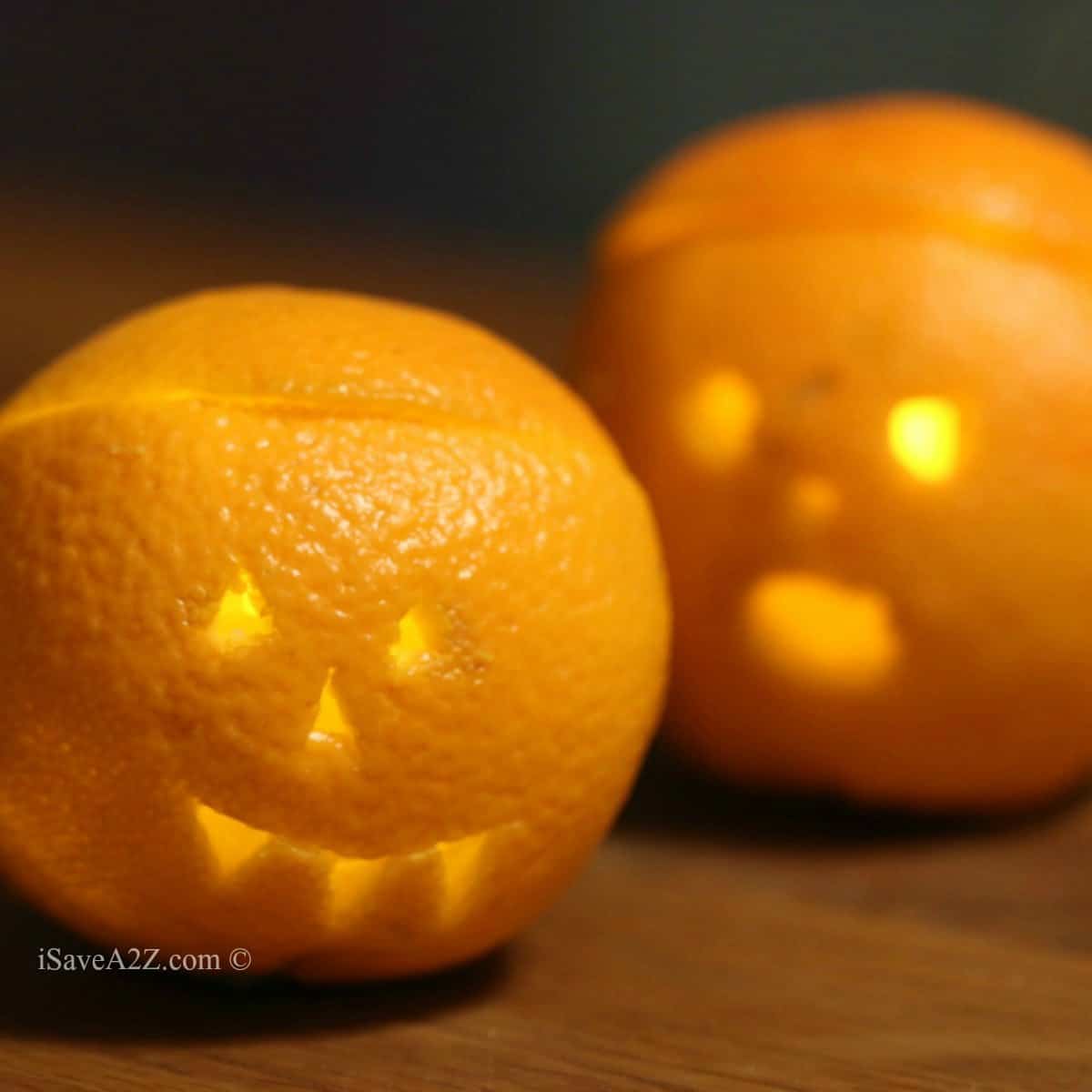 Halloween Pumpkins Made Out of Oranges