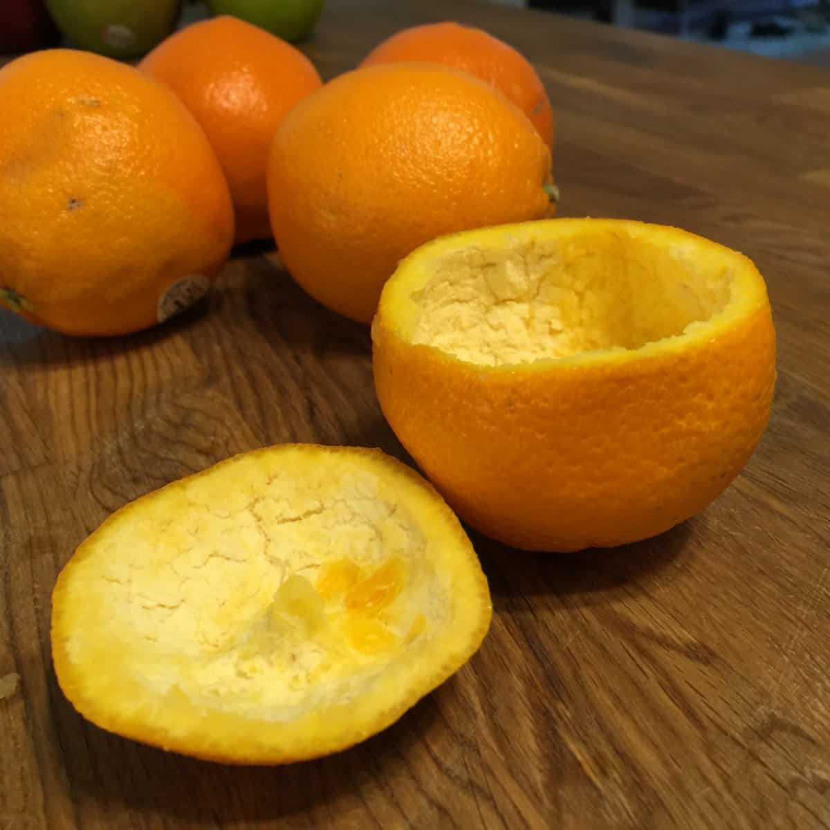 Halloween Pumpkins Made Out of Oranges