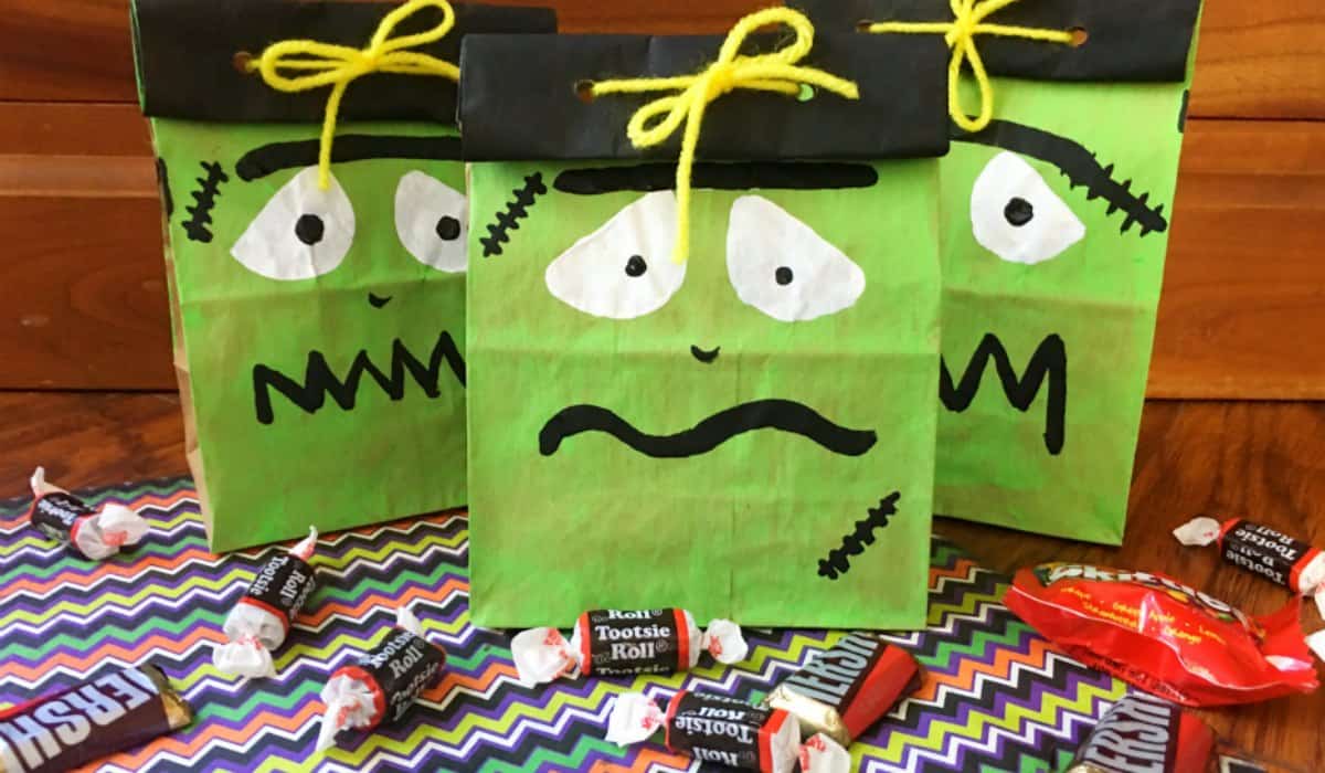 Frankenstein Halloween Treat Bags