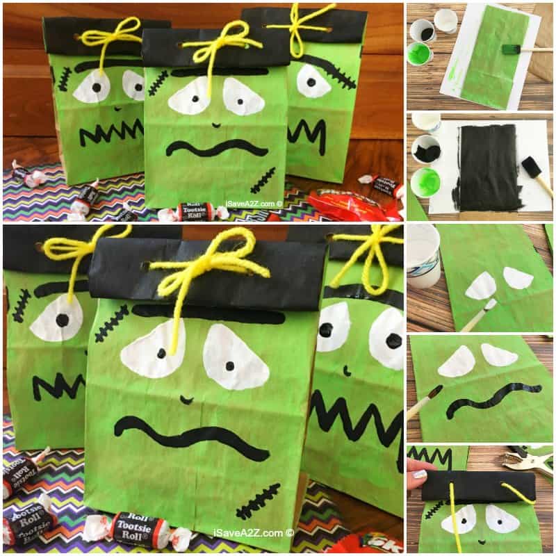 Frankenstein Halloween Treat Bags