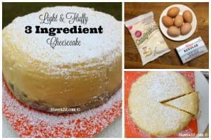 Light & Fluffy 3 ingredient Cheesecake recipe