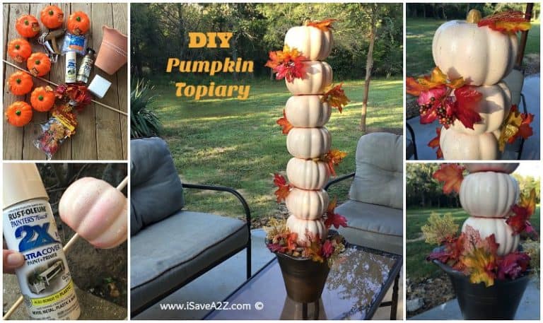 DIY Pumpkin Topiary