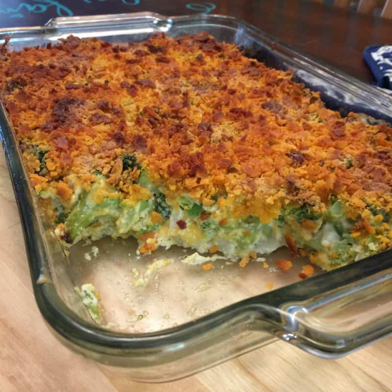 Cheese Crusted Broccoli Casserole without rice