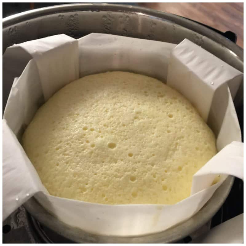 3 Ingredient Japanese Cheesecake made in the Pressure Cooker