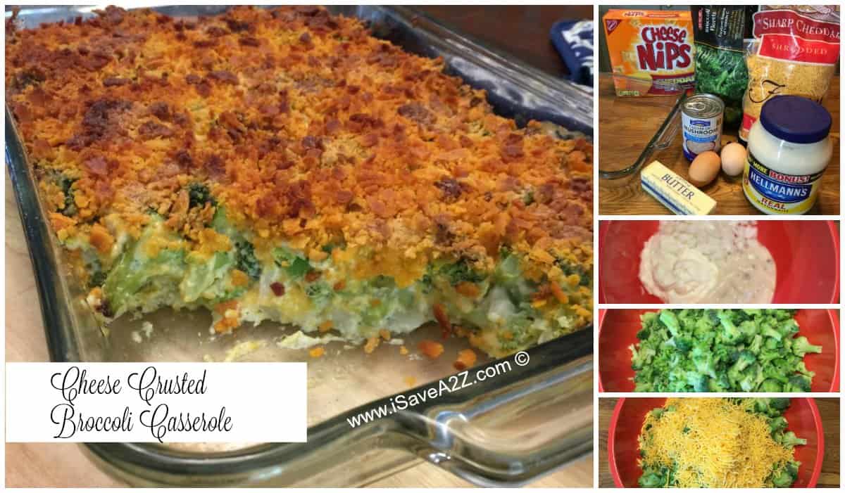 Cheese Crusted Broccoli Casserole without Rice