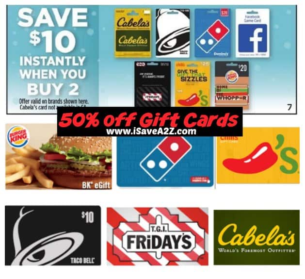 **DEAL ALERT**  Discounted Gift Cards!!