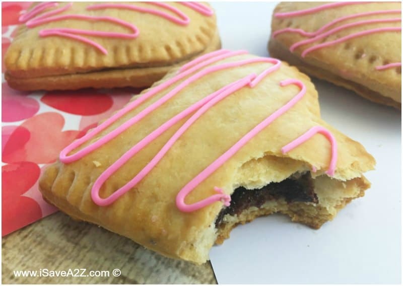 Homemade Heart Shaped Nutella Hot Pockets Recipe made from scratch