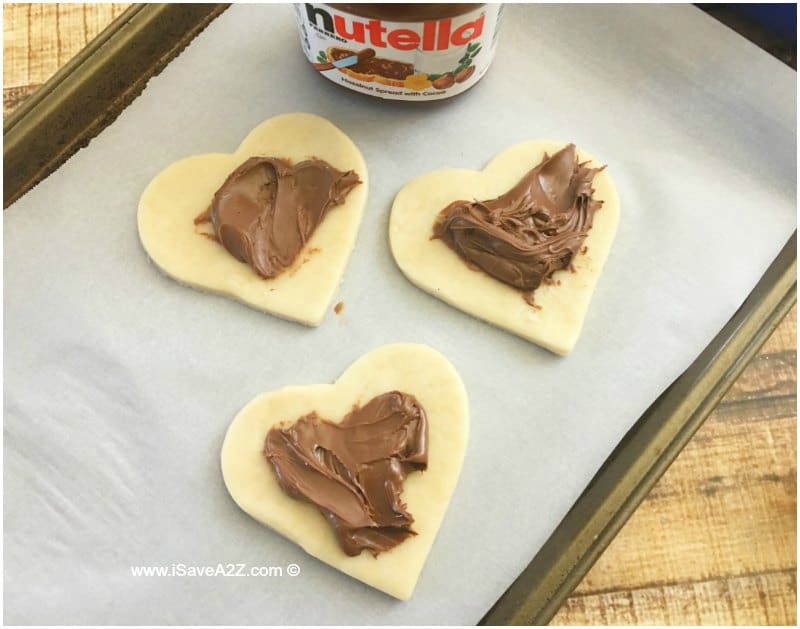 Homemade Heart Shaped Nutella Hot Pockets Recipe made from scratch