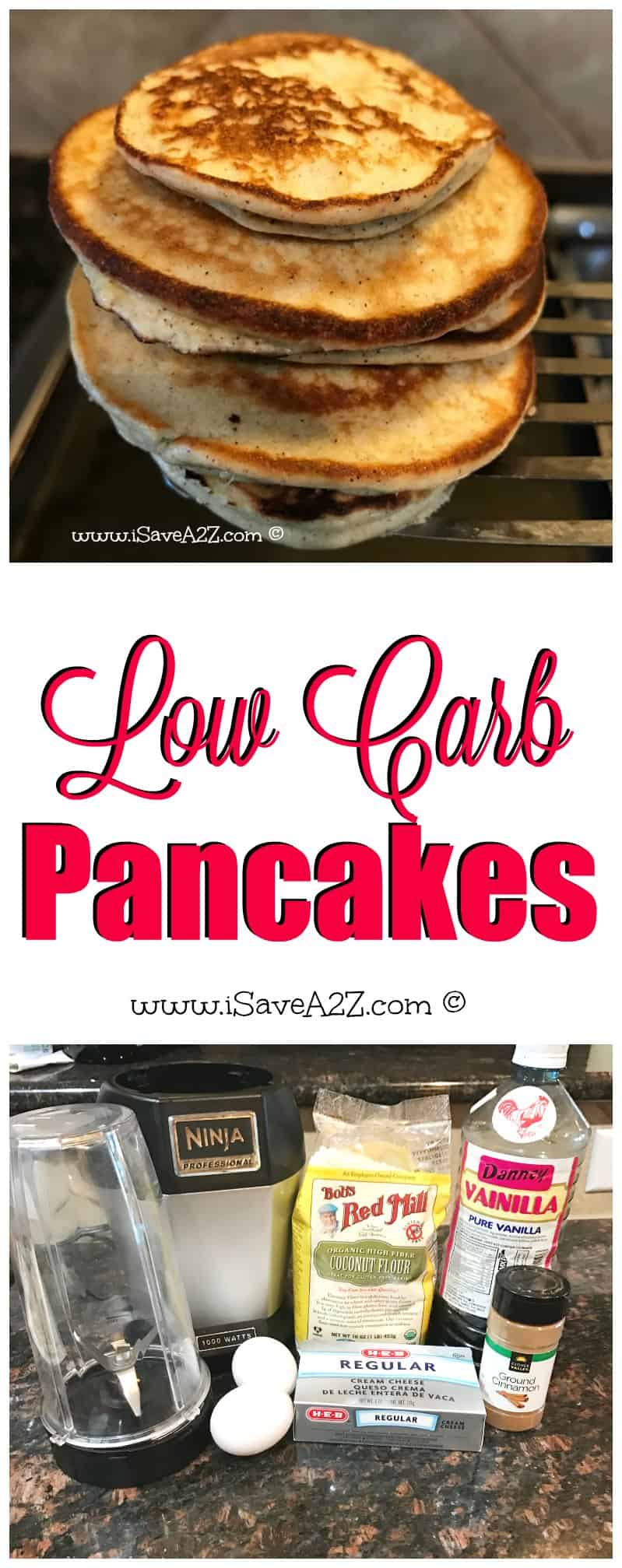 Low Carb Pancakes (Keto friendly recipe)