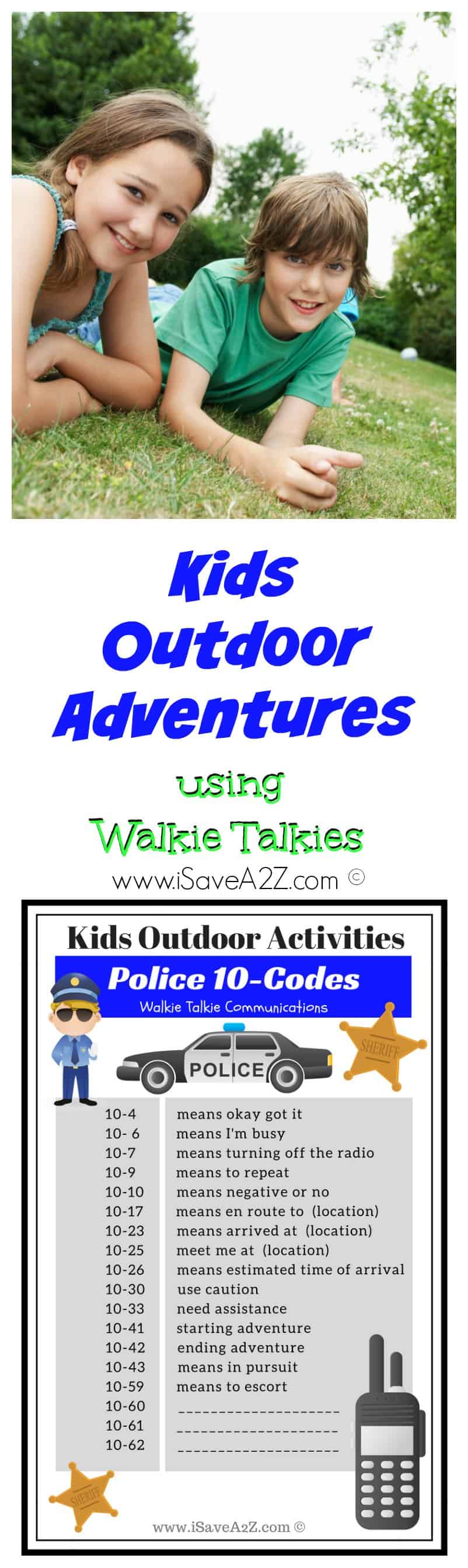 Kids Outdoor Adventure Activities using Walkie Talkies