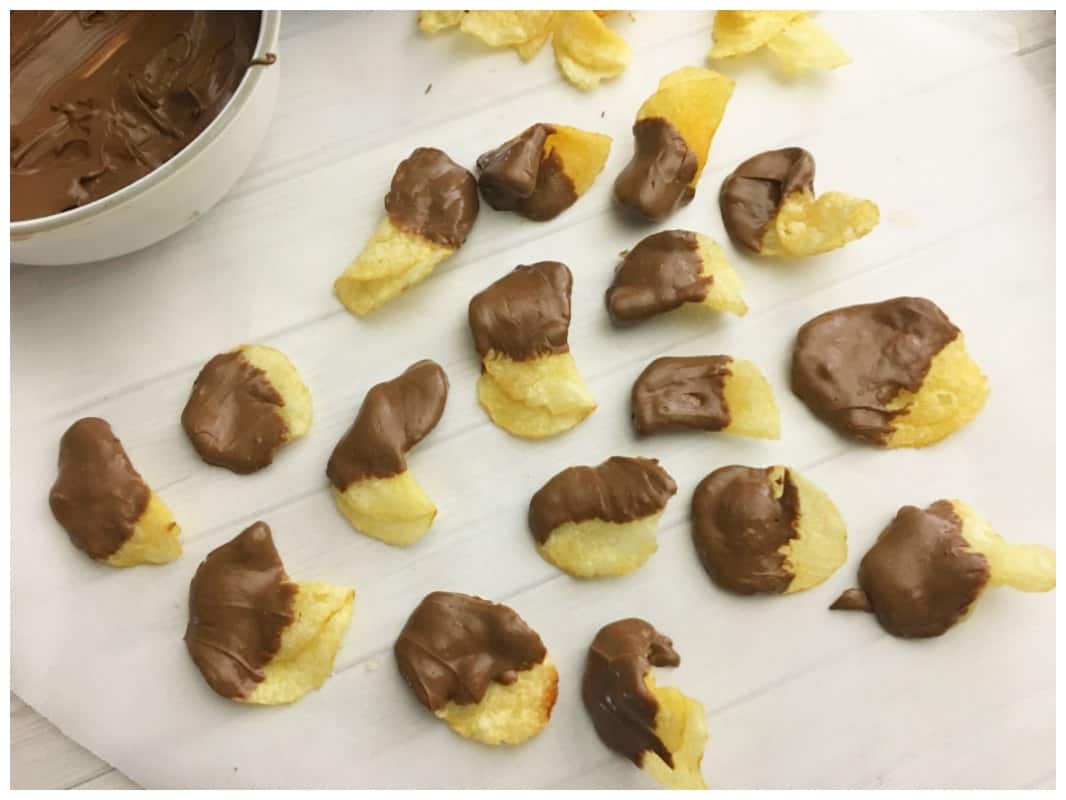 Chocolate Dipped Potato Chips Instructions