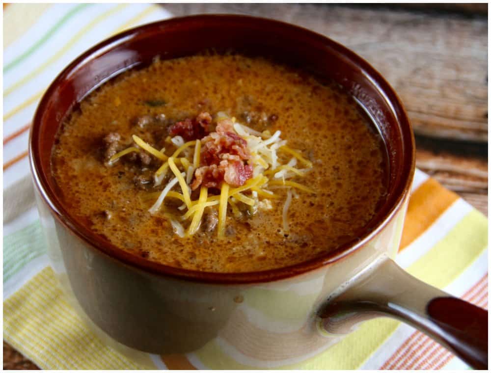 Bacon Cheeseburger Soup Keto Friendly Recipe