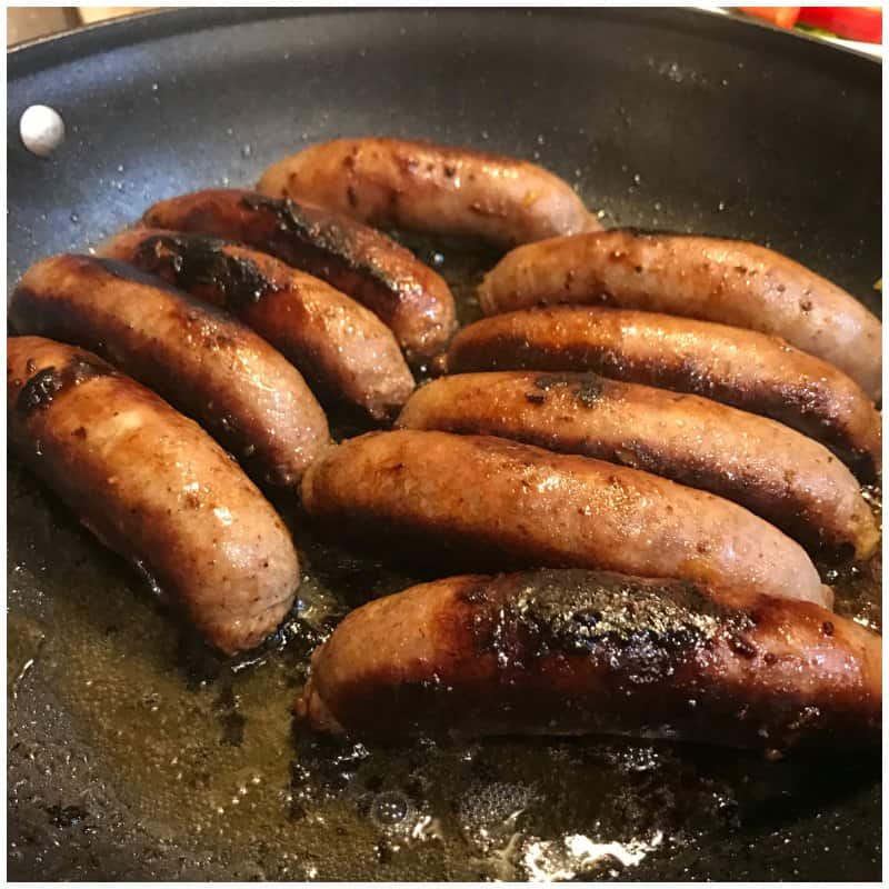 Sausage and Peppers Appetizer for the Big Game