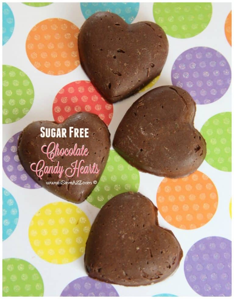Sugar Free Chocolate Candy Hearts (Keto Friendly Recipe) - iSaveA2Z.com
