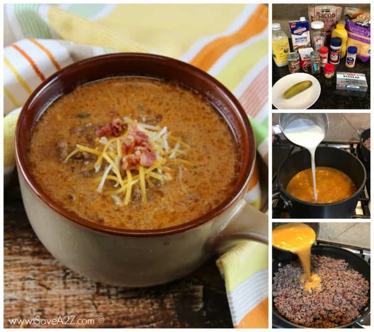 Easy Bacon Cheeseburger Soup (Keto Friendly Recipe)