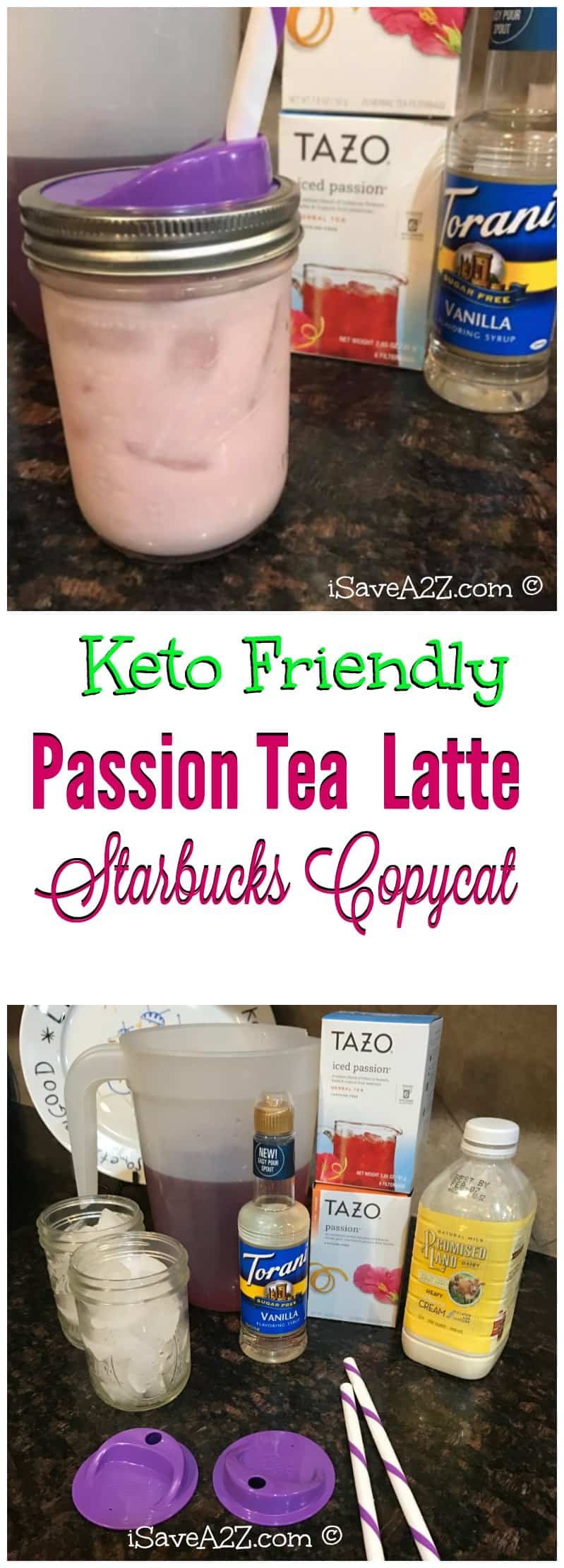 Sugar Free Passion Tea Latte Starbucks Copycat Recipe (Keto Friendly)
