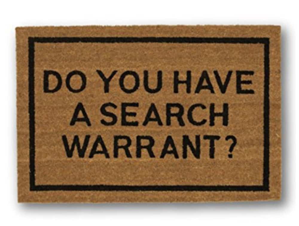 Do you have a search warrant doormat