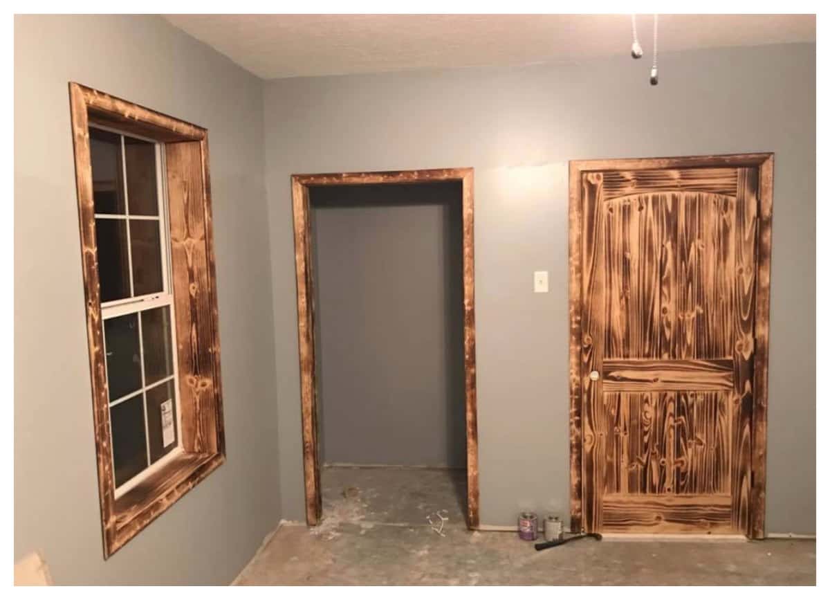 Burnt Wood Door Design Idea