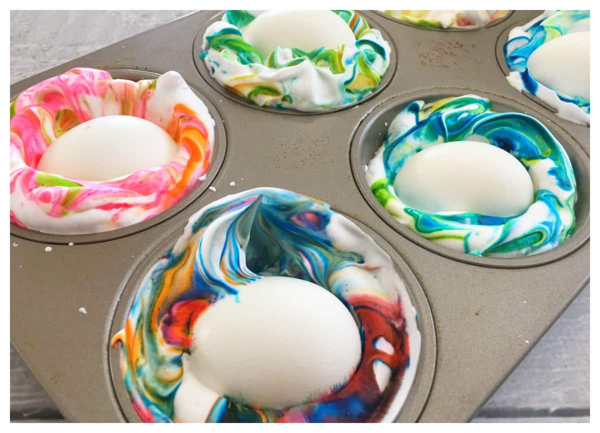 How to Dye Easter Eggs Using Shaving Cream