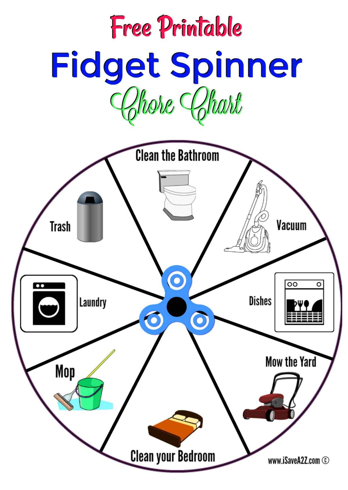 Free Printable Fidget Spinner Chore Chart