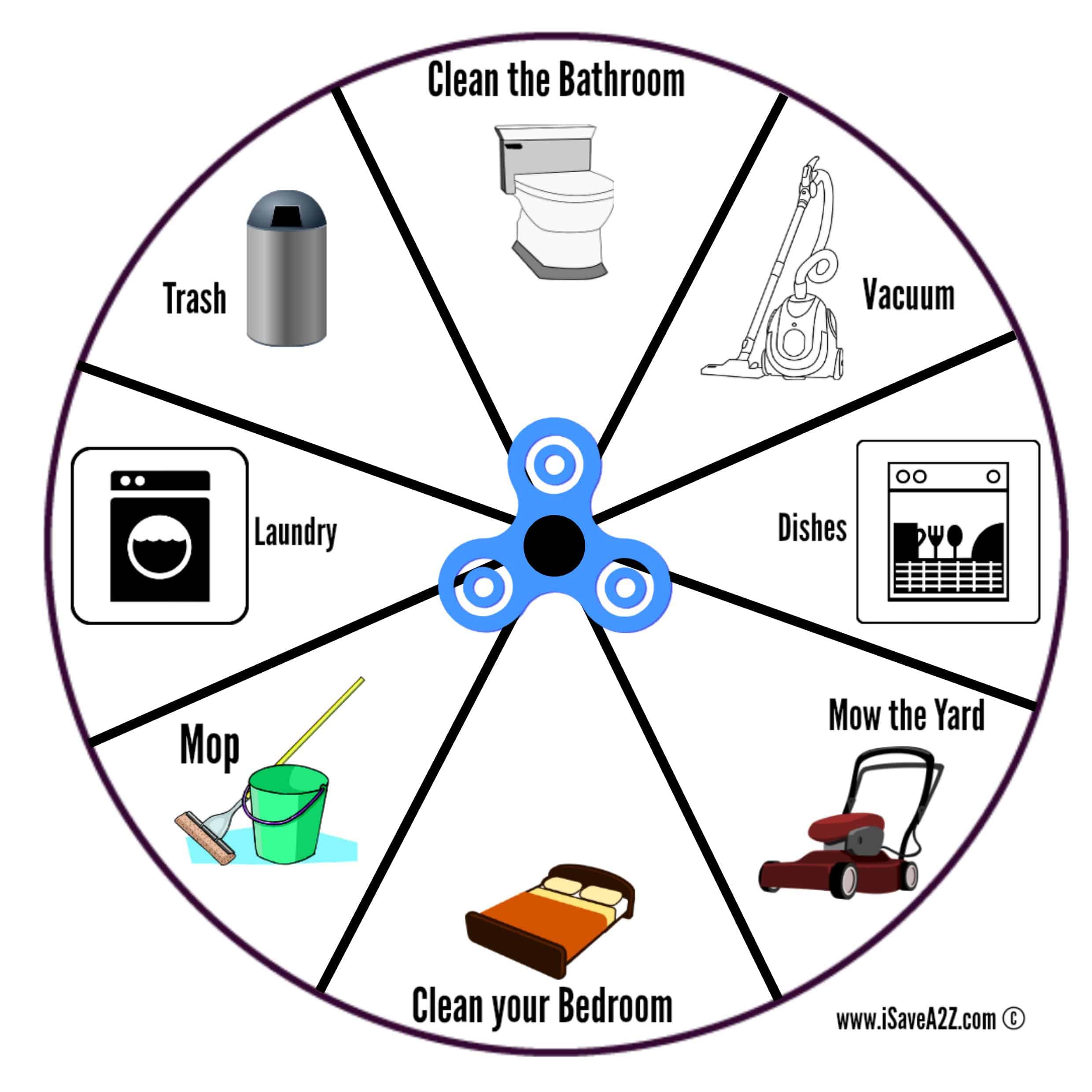 Free Printable Fidget Spinner Chore Chart