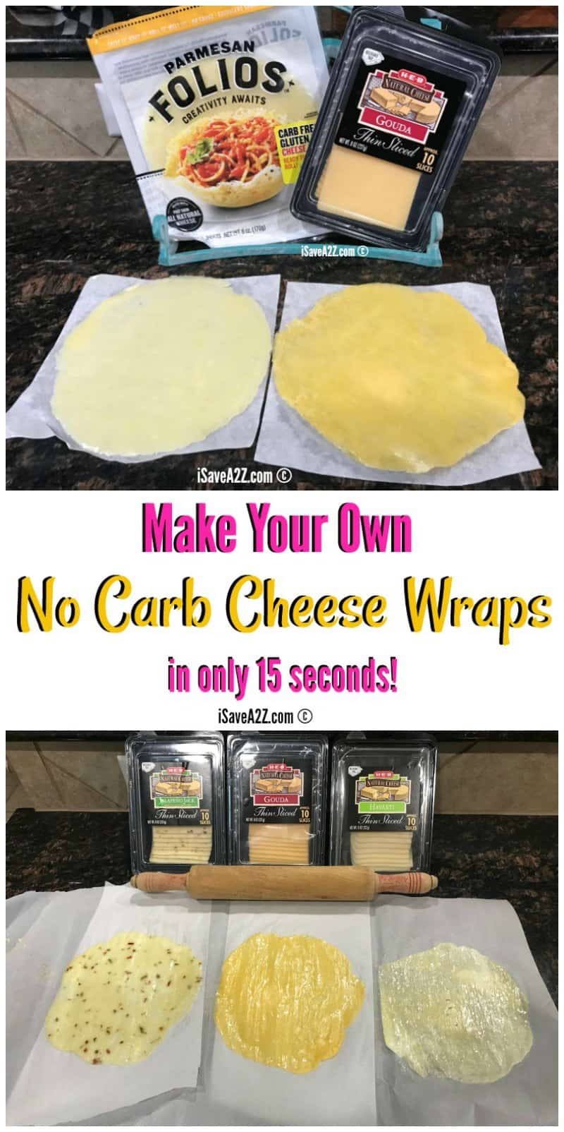 No Carb Cheese Wrap FOLIOS Copycat Recipe (Keto Friendly Cheese Tortilla)