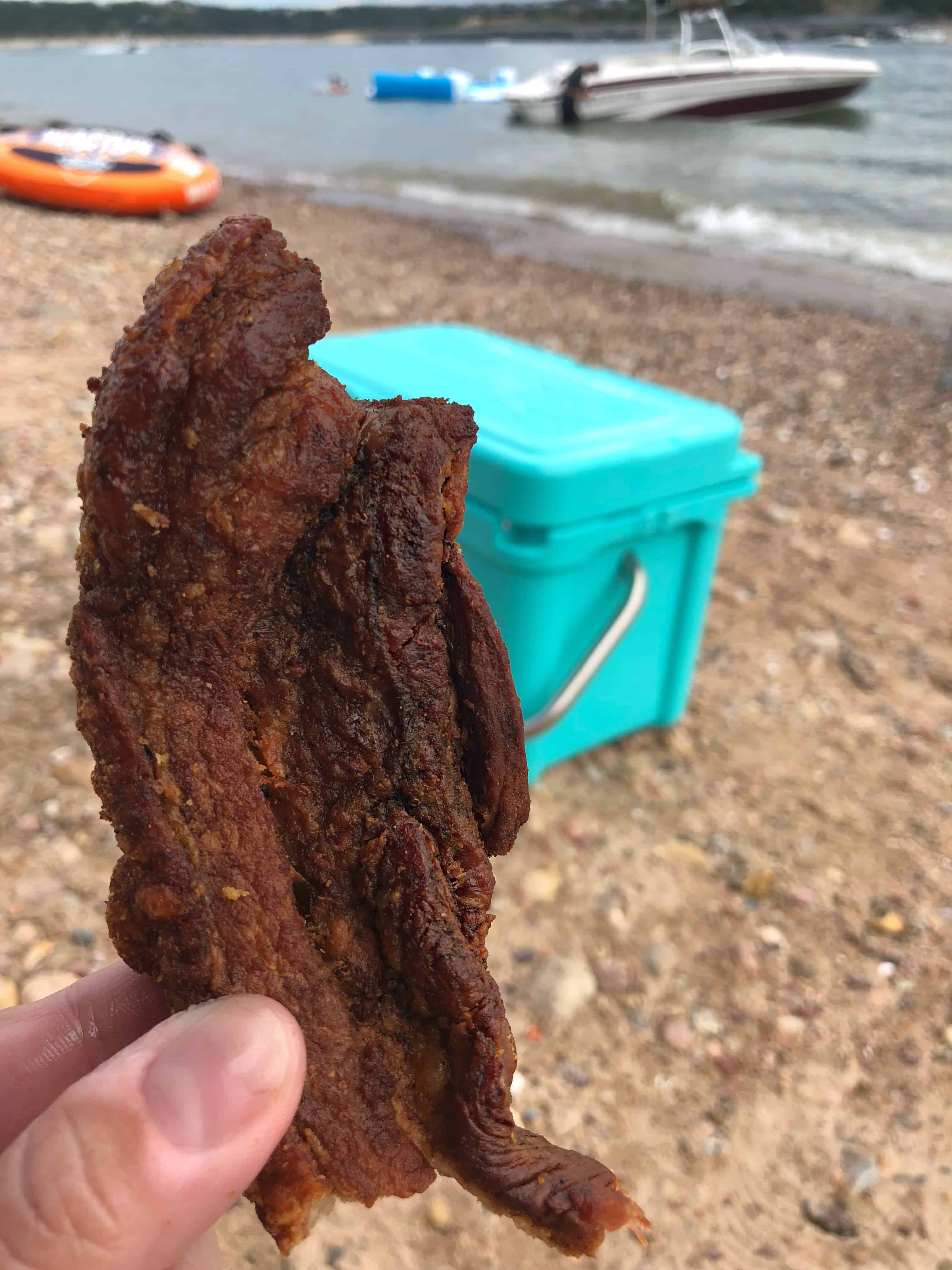 Fried pork skins as a keto snack on the go.